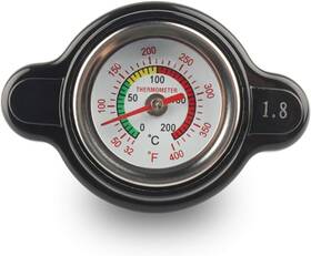 Amp184 Allmotorparts High Pressure Radiator Cap With Temperature Gauge 1.8 Bar Silver Or Gray