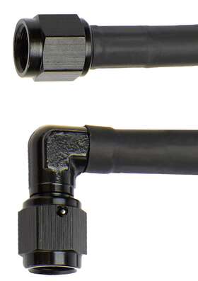All48409 Allstar Performance Coated Braided Line 60in #4 Hose -4 90 Deg/-4 Str