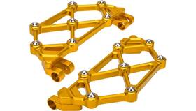 Arlen Ness 410-048 Mini Diamond Floorboard - Driver Gold
