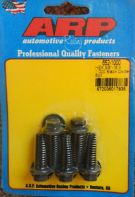 Arp652-1000 Arp Chromoly Bolts 652-1000 3/8 -16 X 1.000 Uhl Black Oxide Hex