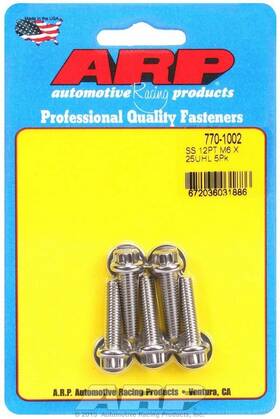 770-1002 Auto Racing Products Arp 770 1002 Stainless Steel M6 X 1 Thread 25mm Uhl