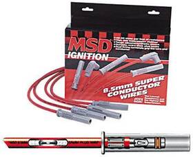 Msd-31183 Brand Msd 31183 Super Conductor Spark Plug Wire Set8 Cyl 8.5 Millimeter Black