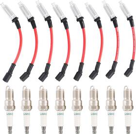 M8-48322 Branded Jdm-s123 Iridium Spark Plugs 3186 And Plug Wires Replacement For Chevy