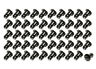 Ch-4401-50blk Triple Race Components Oval Head Button Alum Black Long Pack