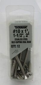 784-145 Dorman Self Tapping Screw-stainless Steel-oval Head 1 1-1/2 2 -10 Pack