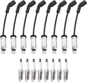 7808120901121008 Ena Set Of 8 Spark Plug With Wires Compatible Chevy Gmc Buick