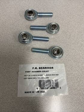 Cml6t Fk Bearings Rod End Cml6t- 3/8 Inch -24 X - Left With Teflon- New / Not In Bag- Lot Of 4