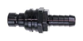 22506 Jiffytite Q R 6 Str Male Plug W Hose Barb Valved Black