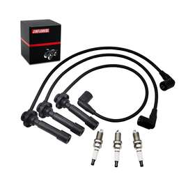 Jinfannibi 768459598041 High Tension Cord Cable Ignition System Compatible For Kawasaki Mu