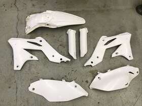 Kawasaki Pk3010 Kxf250 2013-2016 Complete White Full Plastic Kit Fender Side Panel Cove