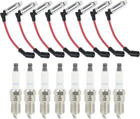 M8-48322 Manutex 41-110 Iridium Spark Plugs And Plug Wires For 5.3 6.0l 6.2l