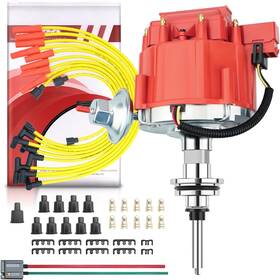 843890 Mas Red Cap Hei Distributor&spark Plug Wires&free Pig Tail Kit Replacement