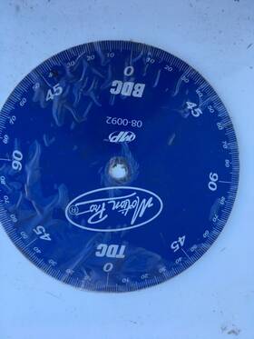 08-0092 Motion Pro Wall Art For Mancave Anodized Blue Engine Degree Wheel