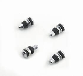 1957mrg Mr. Gasket Chrome Tire Valves 4pk Short Screw-on Mount