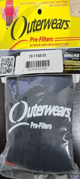 10-1160-01 Outwears Prefilter With Top 14 Inch X 6 Blk