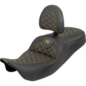 808-07b-210b7 Saddlemen Roadsofa Tri-gripper Seat With Drivers Backrest - Gol