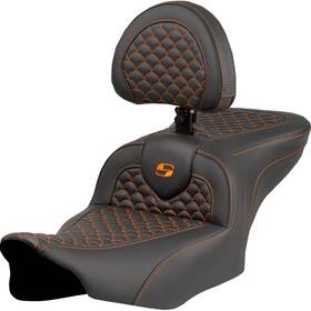 823-07-208b3 Saddlemen Roadsofa Ds Seat With Drivers Backrest - Orange Stitching 823-07-208b3 Saddlemen Roadsofa Ds Seat With Drivers Backrest - Orange Stitching