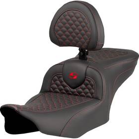 823-07-208b4 Saddlemen Roadsofa Ds Seat With Drivers Backrest - Red Stitching 823-07-208b4 Saddlemen Roadsofa Ds Seat With Drivers Backrest - Red Stitching