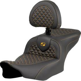 823-07-208b7 Saddlemen Roadsofa Ds Seat With Drivers Backrest - Gold Stitching 823-07-208b7 Saddlemen Roadsofa Ds Seat With Drivers Backrest - Gold Stitching