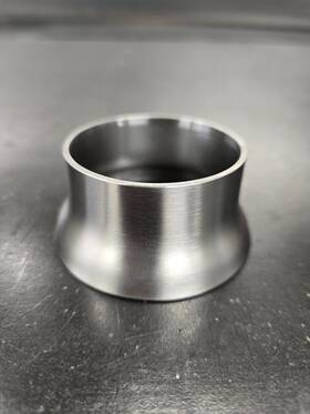 T225ss Sdl Transition Reducer 2 Inch To 2.5 .065 304 Stainless Tig Weld Turbo Fabrication