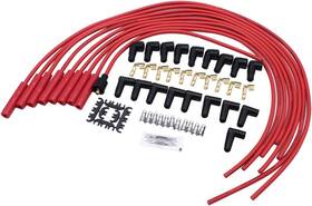 Shu-00399 Shlpdfm 1 Set Red Spark Plug Wires Spiral Core 8.5mm Straight Boots V8