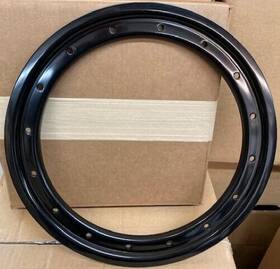 515b-15010 Vahlco Wheels 15 Inch Formed Bolt-on Ring No Tabs Black Anodize