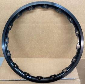 520b-15110 Vahlco Wheels 15 Inch Billet Bolt-on Ring No Tabs Black Anodize