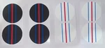Odyssey Triple Track Decals - No Cutting! Peel & Apply!! *4 Sets / Blk White. Fixed Price $13.89.
