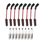 Ena Set Of Red Wire With 8 Spark Plug Compatible Chevrolet Cadillac .... Fixed Price $87.89.