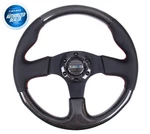 Nrg -carbon Fiber Steering Wheel 315MM W/ Black Leather & Red Stitching. Fixed Price $320.00.