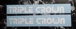 Triple Crown Trailer Decals Sticker Gloss White 12" (2) Fast Usa!. Fixed Price $24.41.