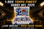 Pyt 1-BOX Break 2025 Topps Finest Hobby Football Nfl Pick Your Team #H5. Fixed Price $25.00.