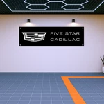 Decoration Flag Banner Five Star Cadillac 71X24 Garage Showroom Wall. Fixed Price $26.50.
