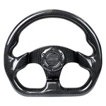 3-SPOKE Shiny Black Carbon Fiber D-shape Steering Wheel Flat Bottom. Fixed Price $356.14.
