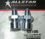 Allstar Steel Brake Line Adapter -3 An To 3/16" Inverted Flare 2PK ALL50100. Fixed Price $14.48.