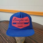 Vtg Longacre's Modern Dairy Farm Trucker Snapback Hat Cap Usa Blue. Fixed Price $24.99.