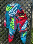 Fly Racing Mens Kinetic Relapse Set Atv Bmx Teal/red 38 Pants Shirt. Fixed Price $65.00.