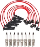 Ena Set Of 8 Platinum Spark Plug And Red Wire Compatible With Ford.... Fixed Price $103.66.