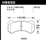 Hawk Performance HB650F 730 Hps Disc Brake Pad Fits 09 18 Gt. Fixed Price $195.43.