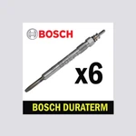 6X Bosch Glow Plugs For Mercedes S210 3.0 CHOICE2/2 E300 Td OM606 177BHP. Fixed Price $104.30.