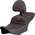 Saddlemen Roadsofa* Fits Seat - Dragon Scale Stitch Red W/ Backrest. Fixed Price $900.00.