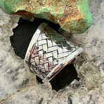 Sterling Silver Tapered Woven Fashion Ring For Women. Fixed Price $63.75.