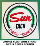 Sun Tach Choice Of The Champs - Vintage 90'S Clear Vinyl Decal Sticker Racing. Fixed Price $9.45.