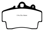 Ebc 97-99 Porsche Boxster (cast Iron Rotors Only) 2.5 Redstuff Front Brake Pads. Fixed Price $183.64.