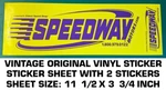 Speedway Motors Shop - Vintage Original Vinyl Decal Sticker Sheet Racing. Fixed Price $8.74.