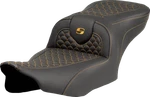 Saddlemen Roadsofa* Fits Seat - Dragon Scale Stitch Gold W/o Backrest. Fixed Price $643.00.