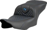 Saddlemen Roadsofa* Fits Seat - Dragon Scale Stitch Blue W/o Backrest. Fixed Price $643.00.