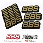 Bbs Wheels Gold/black Lip Decals 50TH Anniversary Set Of 12 Vinyl Stickers. Fixed Price $25.00.