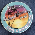 Rumchata Island Coolers "cool & Refreshing" Round Distillery Sign Multicolor. Fixed Price $20.00.