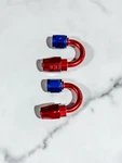 #4 Degree Fixed Hose End Aluminum Blue/red Comparable To Xrp 118004. Fixed Price $17.25.